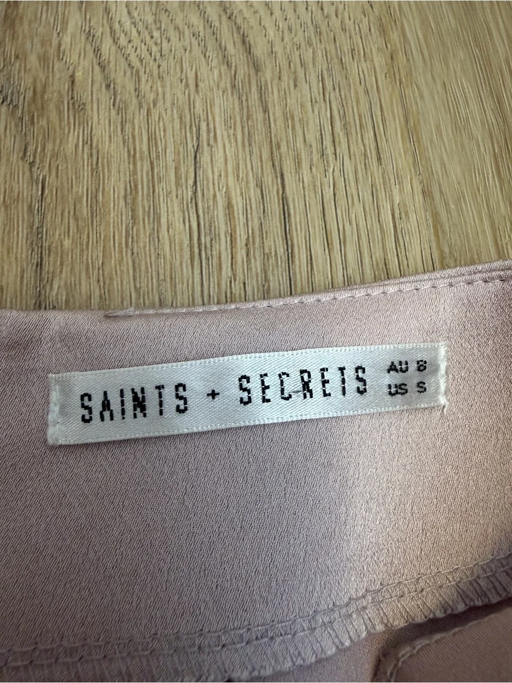 Saints + Secrets High-Waist Pink Ruffle Hem Mini Skirt